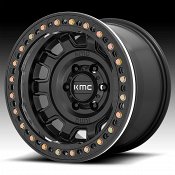 KMC KM236 Tank Beadlock Satin Black Custom Truck Wheels